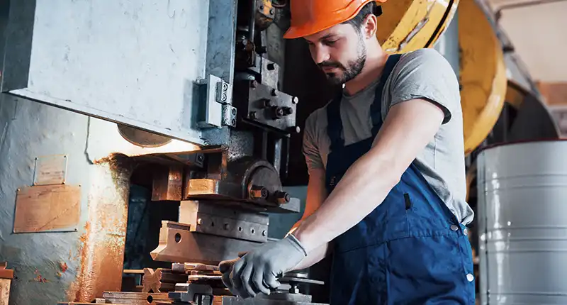 Advanced CNC machine operating in UAE manufacturing facility