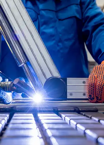 A clean, professional photo of your facility (Brightsun Industries) with fabricated steel products ready for shipment. A strong call-to-action visual.