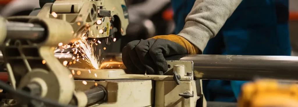 Advanced laser cutting equipment in Dubai fabrication facility