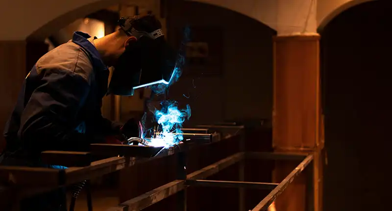 Quality control inspection at Dubai fabrication company plant