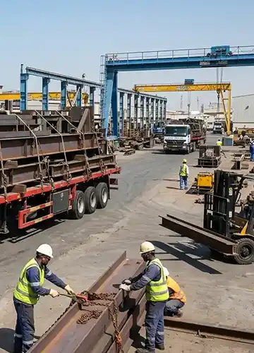 metal fabrication companies UAE producing structural steel for construction projects