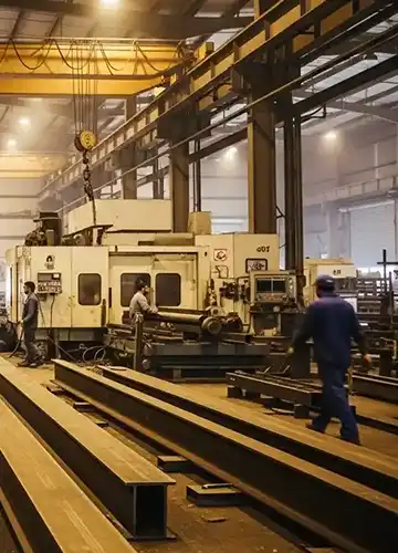 Industrial structural steel project by fabrication company in Dubai