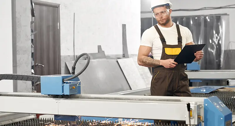 Automated fabrication machinery used by certified UAE manufacturers