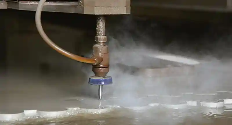Custom waterjet cutting services in Dubai fabrication facility